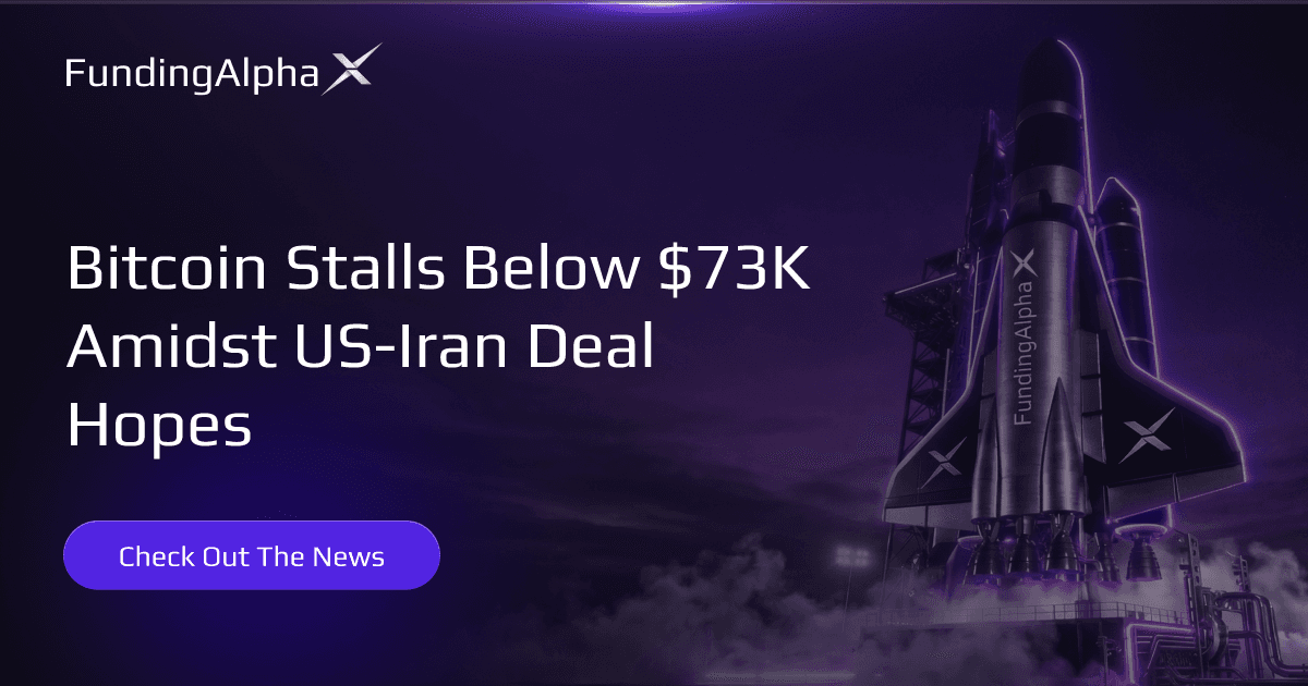 Bitcoin Stalls Below $73K Amidst US-Iran Deal Hopes